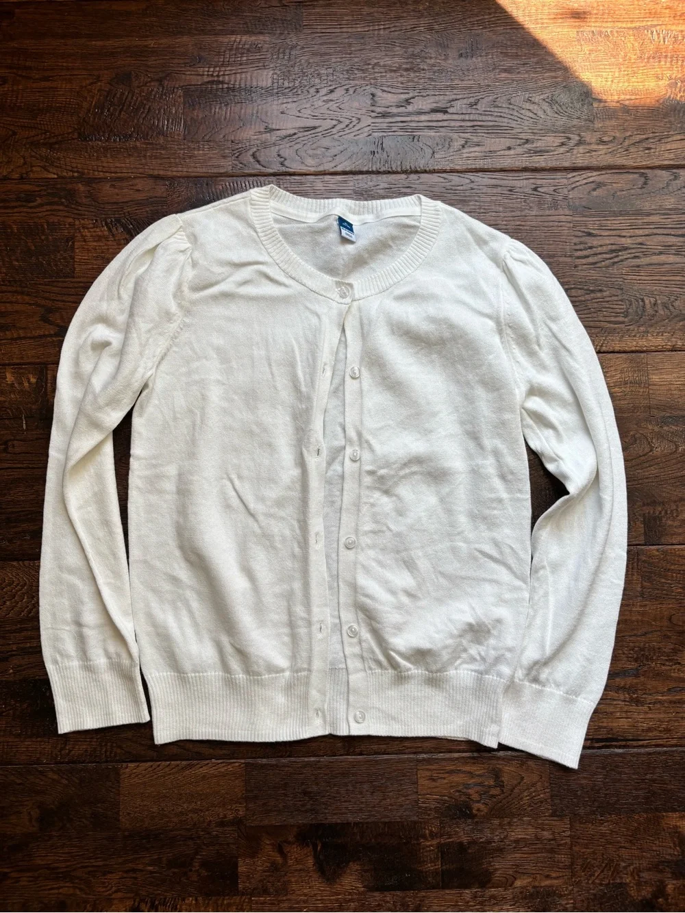 Girls old navy white button up long sleeve cardigan sweater sz XL NWOT